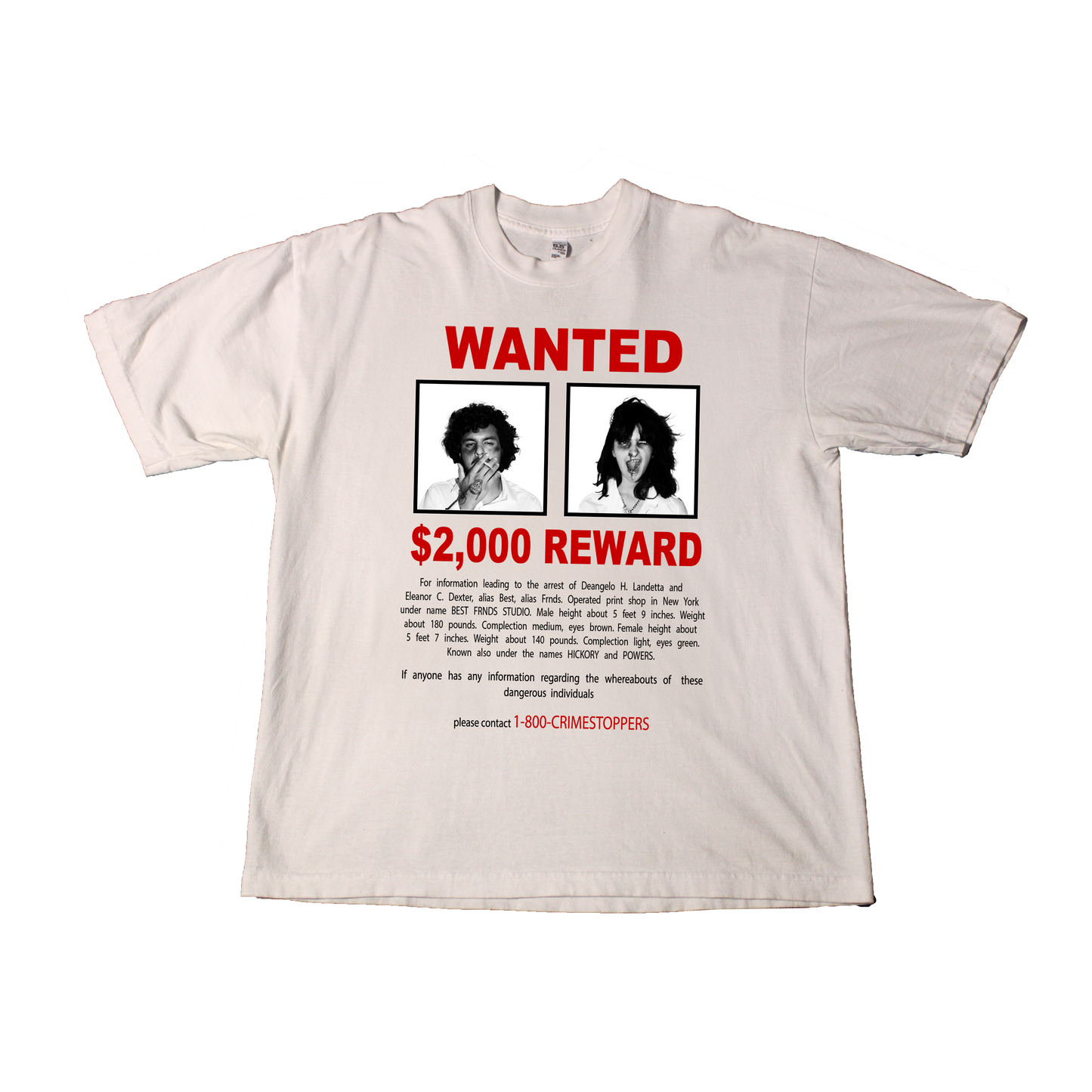 "Wanted" White T-Shirt (Preorder)